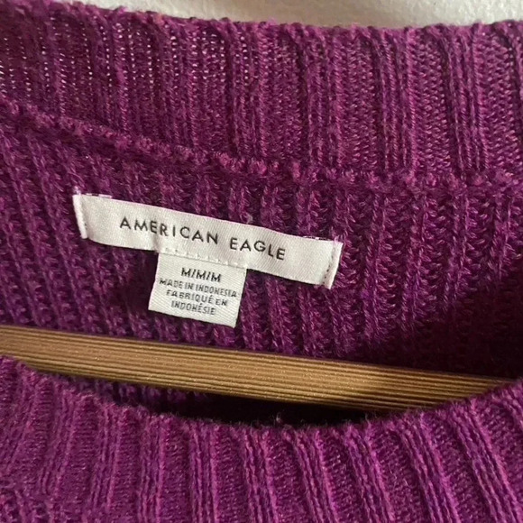 American Eagle Purple Crew Neck Sweater - Picture 4 of 12